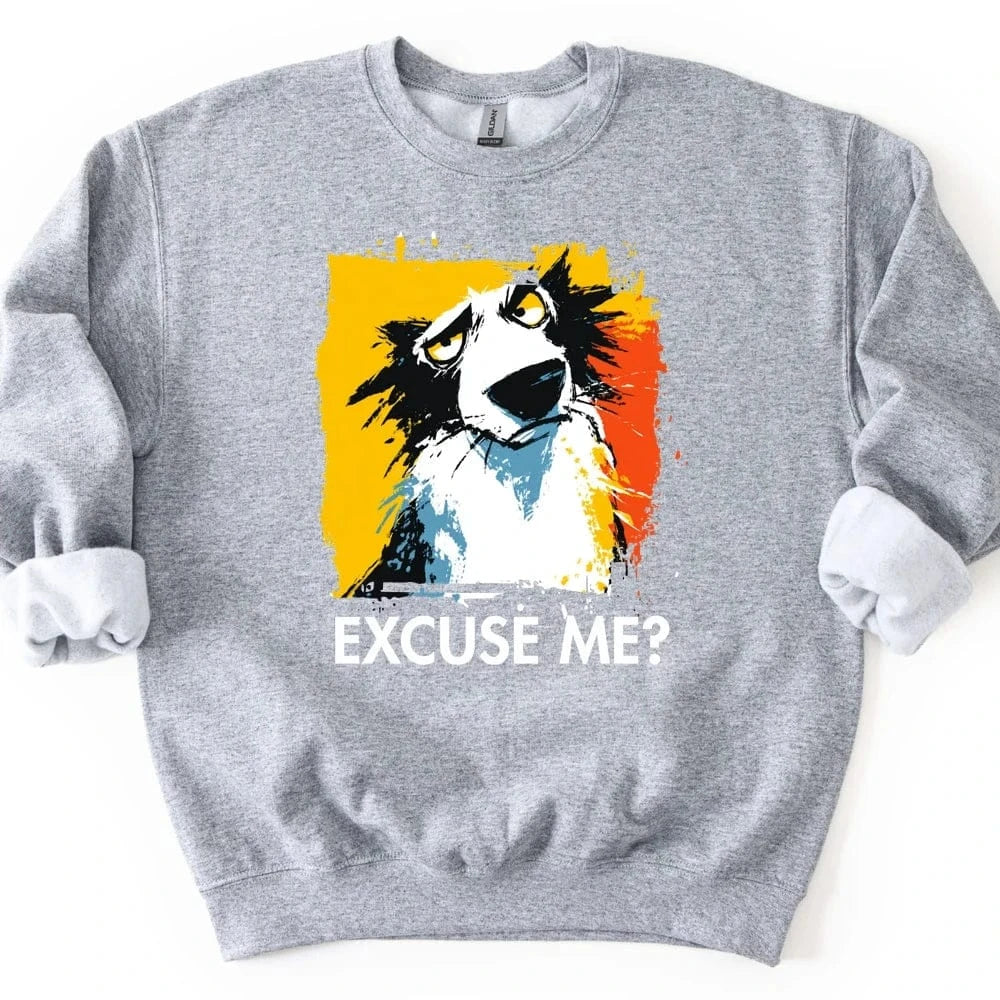 Borzoi - Excuse Me Dog Sweater - Sport Grey