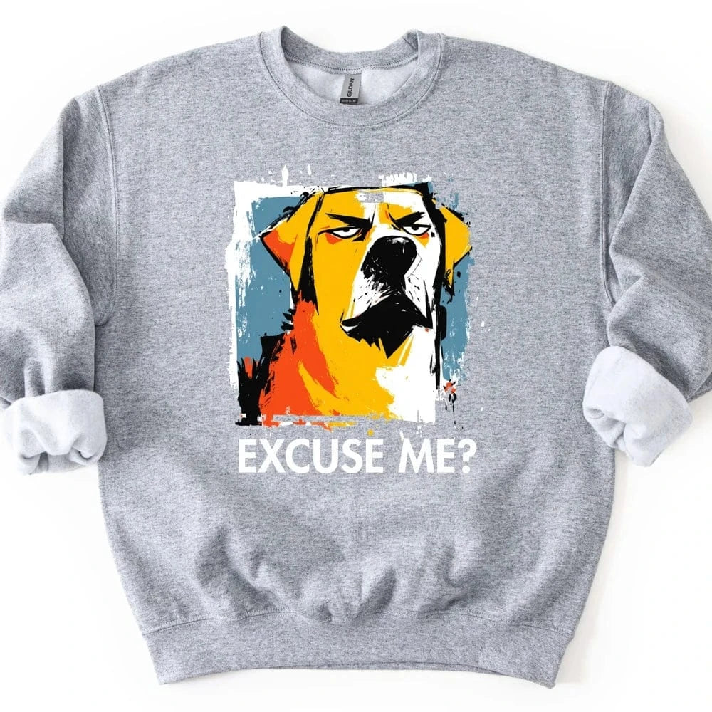 Labrador - Excuse Me Dog Sweater - Sport Grey