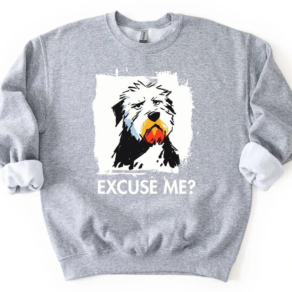 Old English Sheepdog - Excuse Me Dog Sweater - Sport Grey