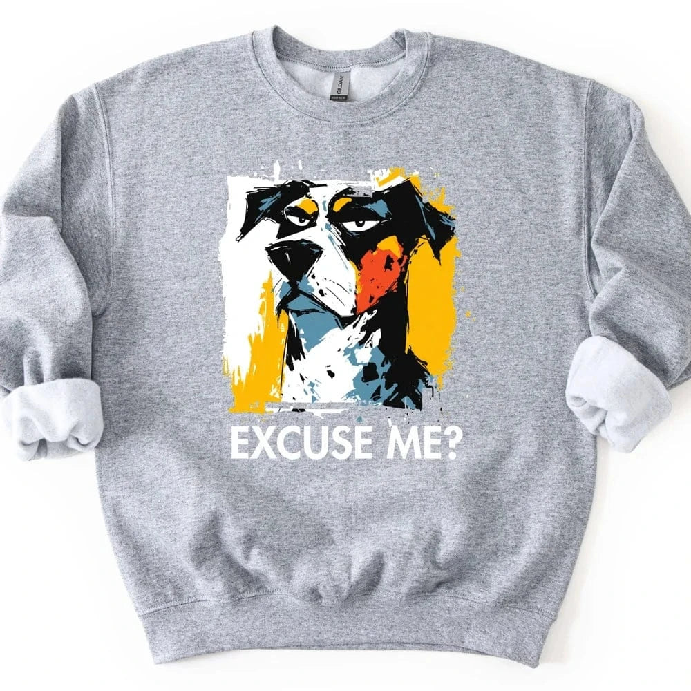 Catahoula Leopard - Excuse Me Dog Sweater - Sport Grey