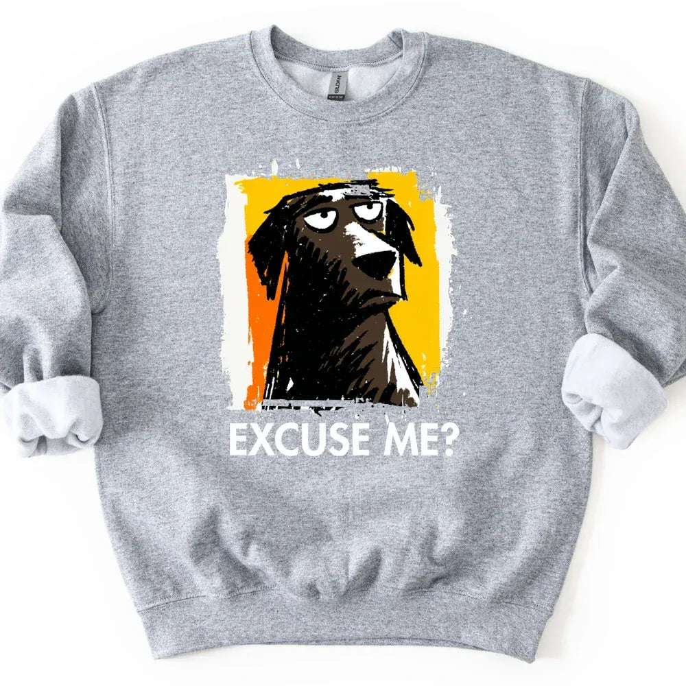 Chocolate Labrador - Excuse Me Dog Sweater - Sport Grey