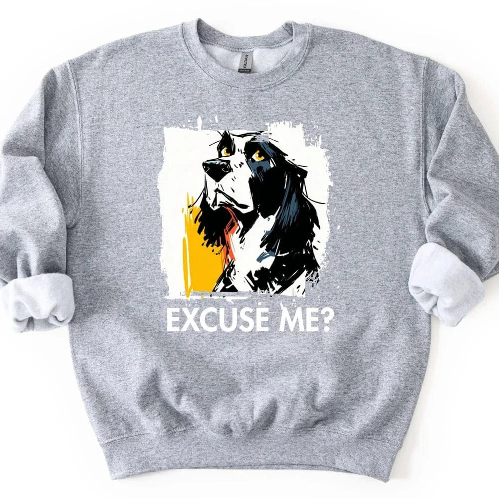 English Springer Spaniel - Excuse Me Dog Sweater - Sport Grey