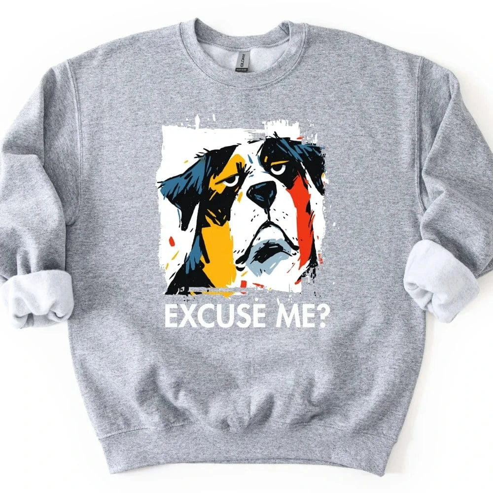 Saint Bernard - Excuse Me Dog Sweater - Sport Grey