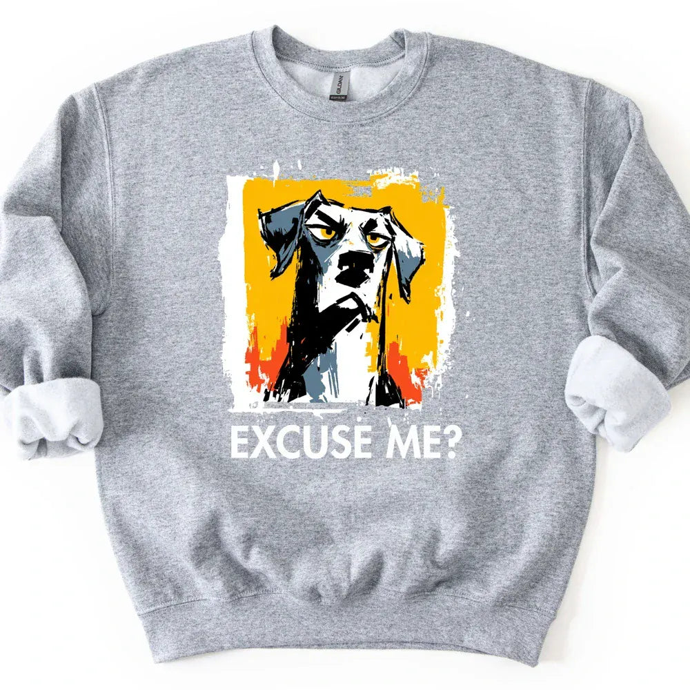 Weimaraner - Excuse Me Dog Sweater - Sport Grey