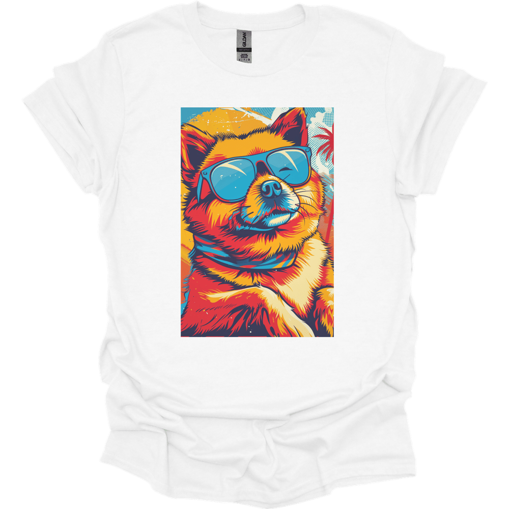 Pomeranian - Summer Dog T-Shirt - White
