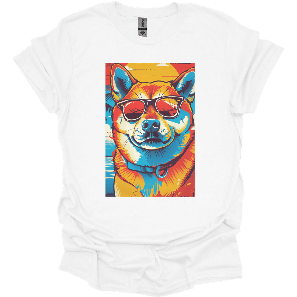 Shiba Inu - Summer Dog T-Shirt - White