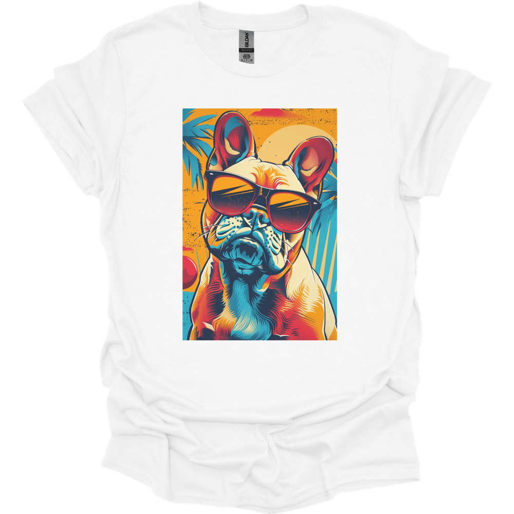 French Bulldog - Summer Dog T-Shirt - White