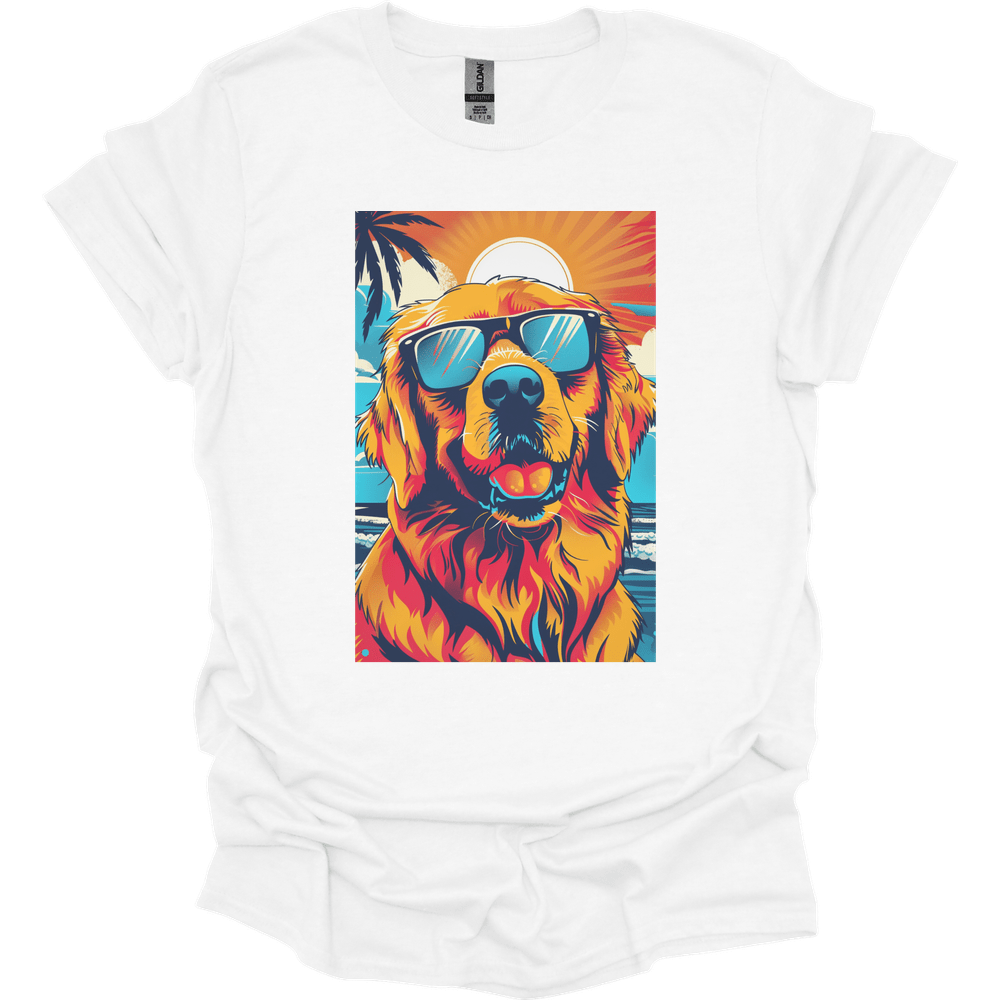 Golden Retriever - Summer Dog T-Shirt - White