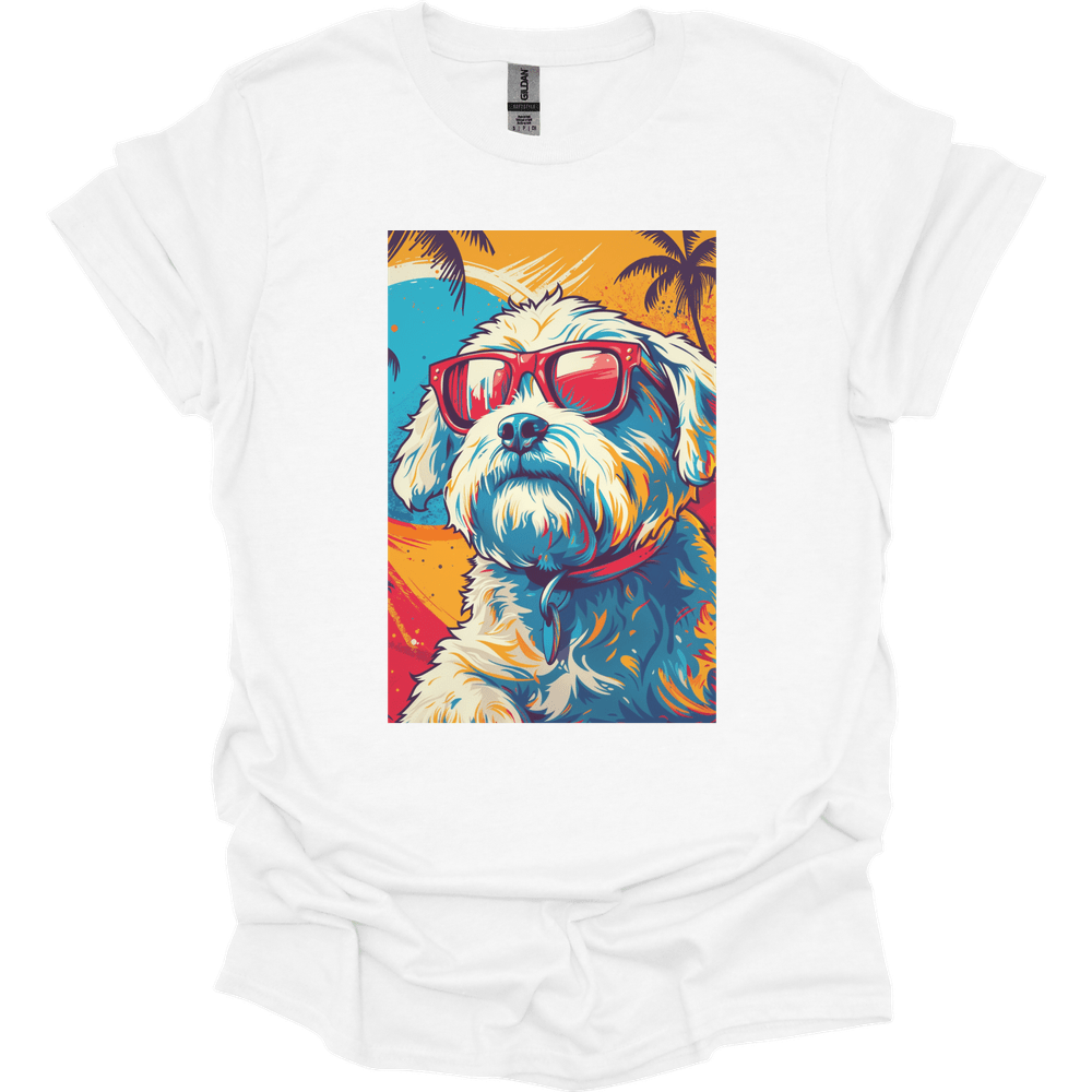 Bichon Frise - Summer Dog T-Shirt - White