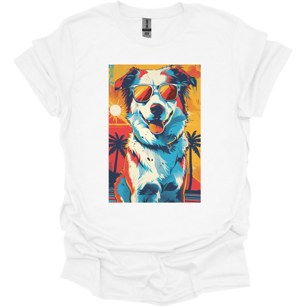 Australian Shepherd - Summer Dog T-Shirt - White