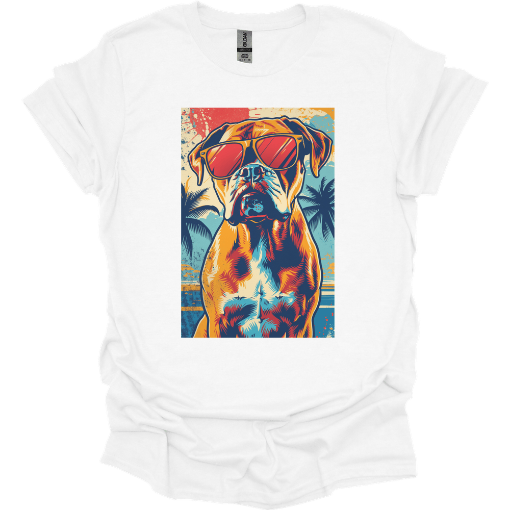 Boxer - Summer Dog T-Shirt - White