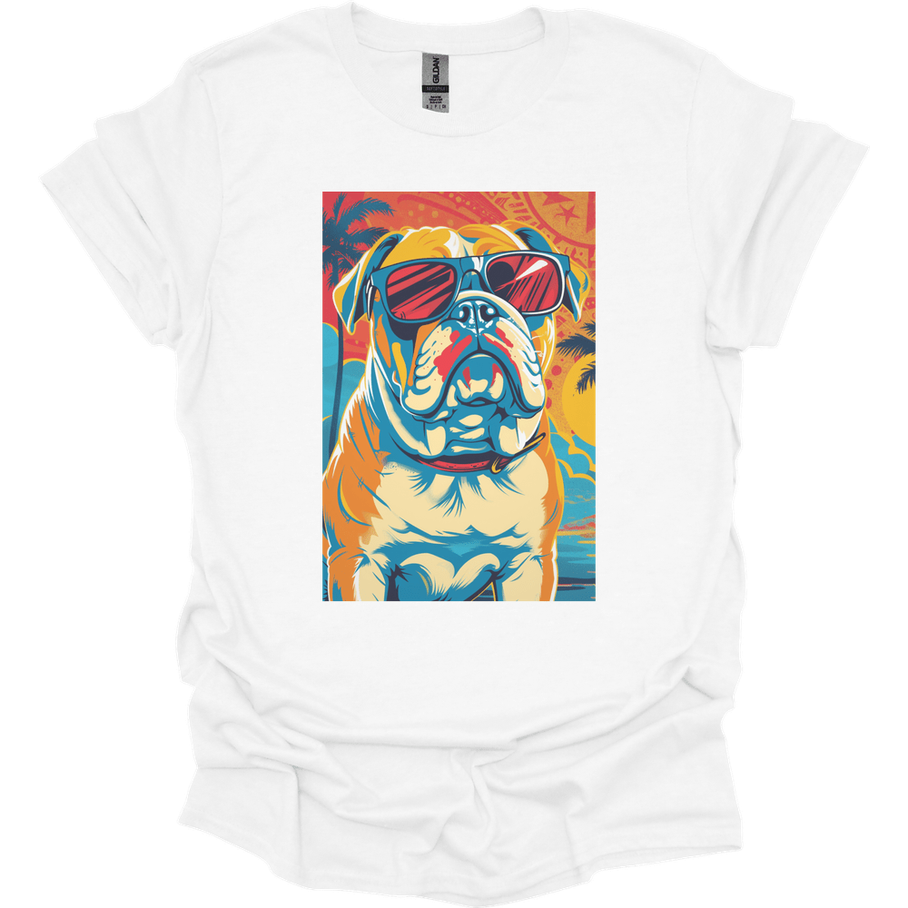 Bulldog - Summer Dog T-Shirt - White