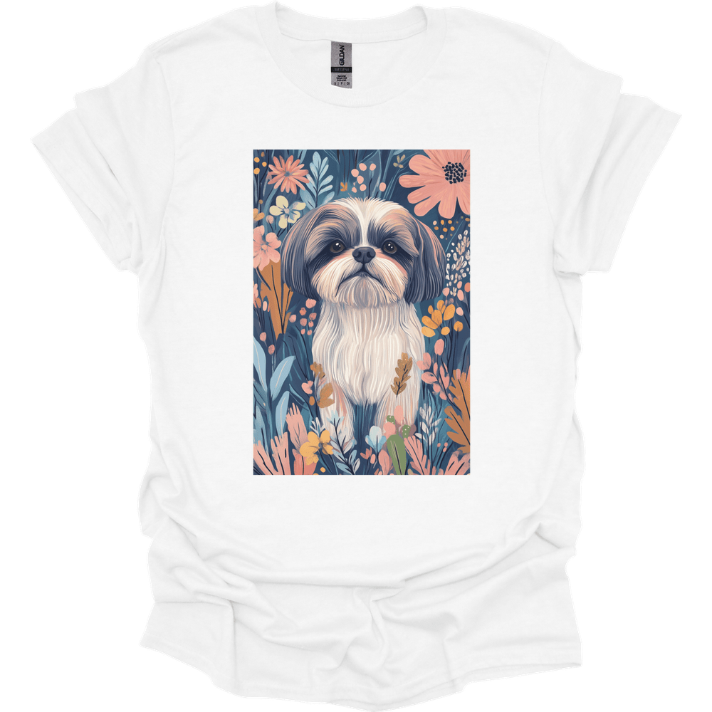 Shih Tzu - Boho Dog T-Shirt - White