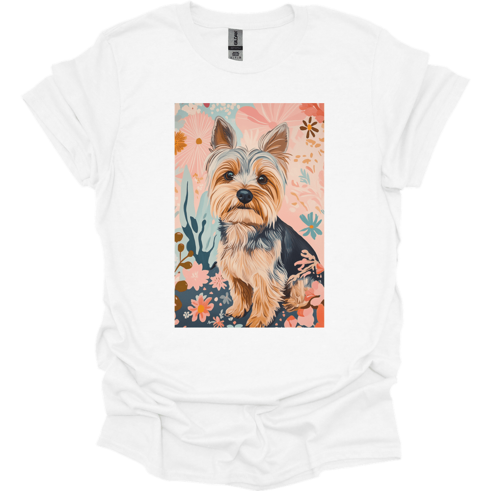 Yorkshire Terrier - Boho Dog T-Shirt - White