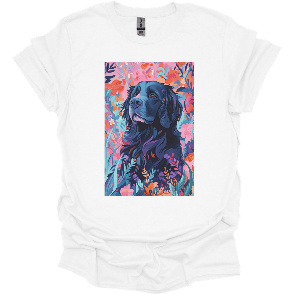 Newfoundland - Boho Dog T-Shirt - White