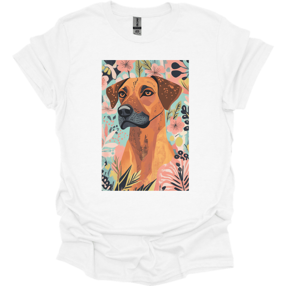 Rhodesian Ridgeback - Boho Dog T-Shirt - White