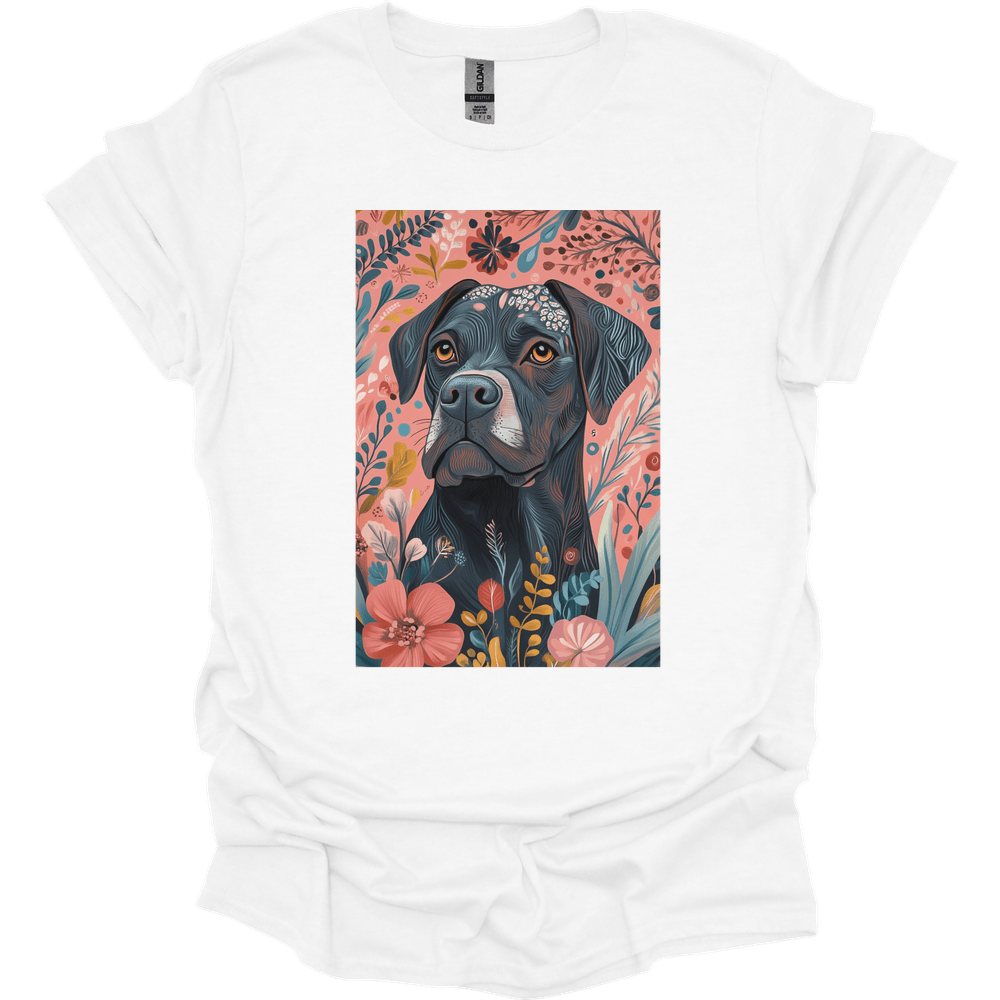 Mastiff - Boho Dog T-Shirt - White