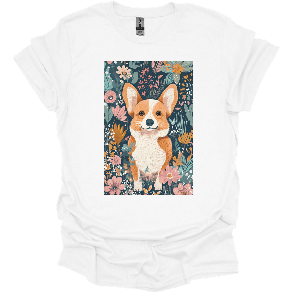Pembroke Welsh Corgi - Boho Dog T-Shirt - White