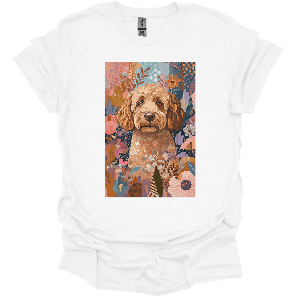 Labradoodle - Boho Dog T-Shirt - White