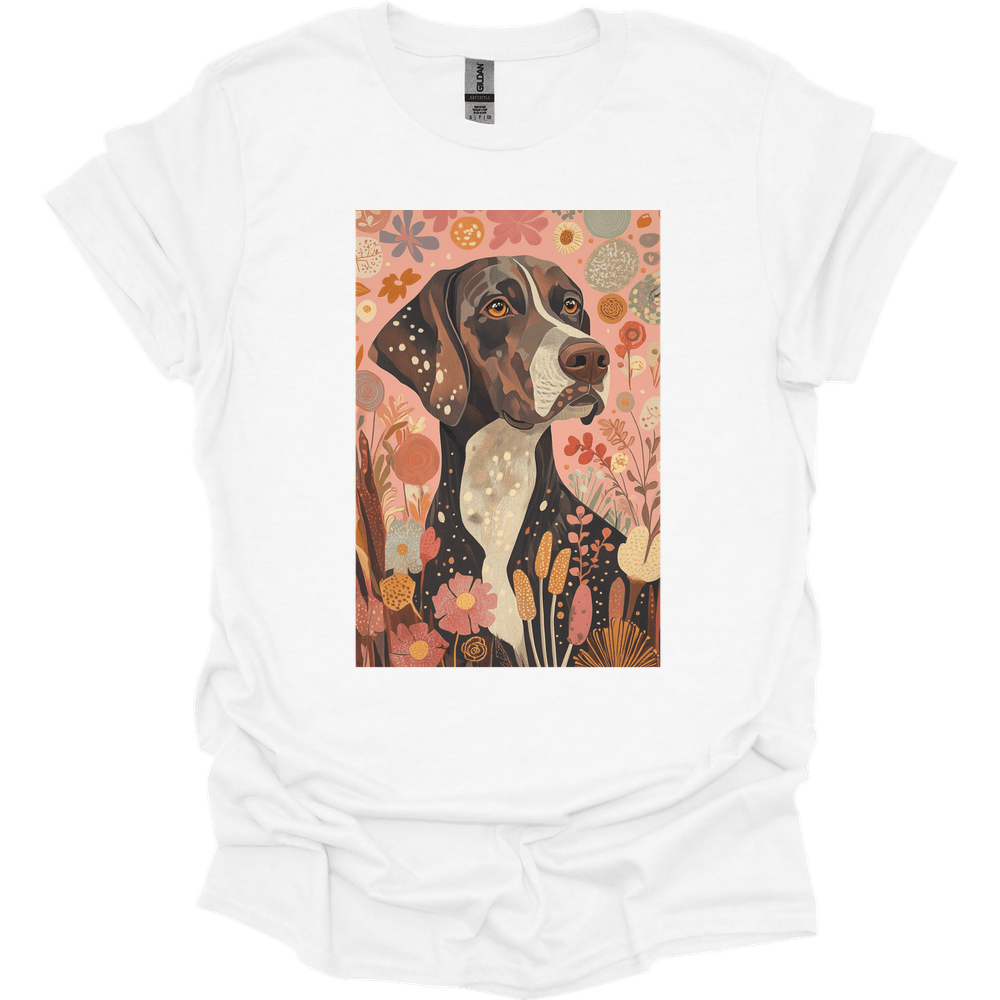 German Shorthaired Pointer - Boho Dog T-Shirt - White