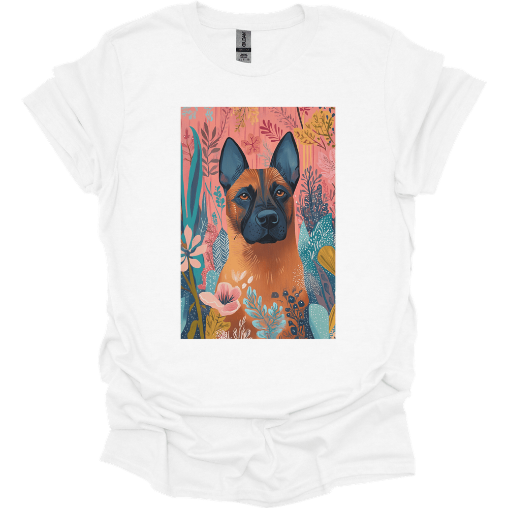 Beligian Malinois - Boho Dog T-Shirt - White
