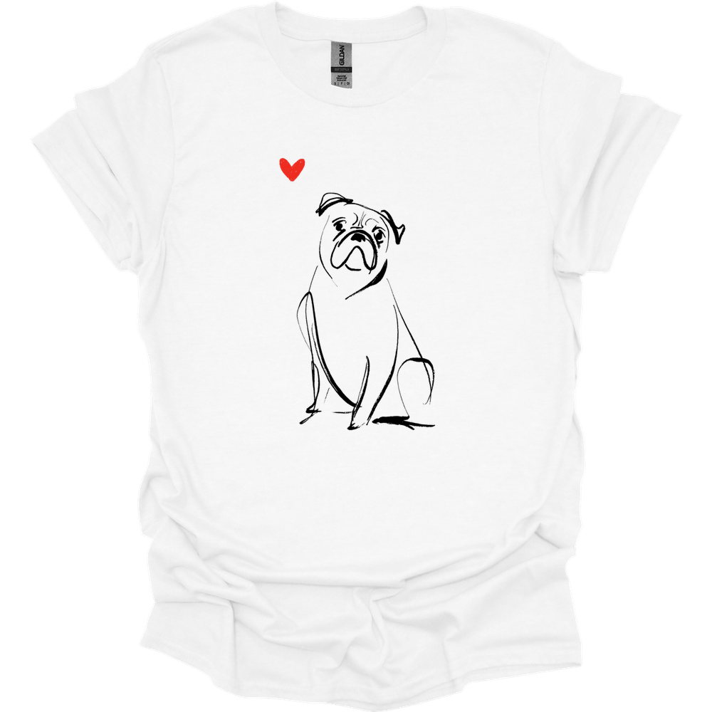 Boxer - Sketch Dog T-Shirt - White