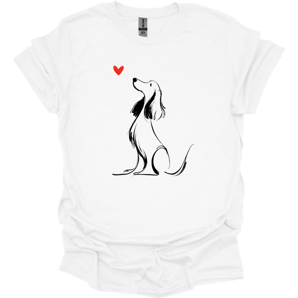 Cocker Spaniel - Sketch Dog T-Shirt - White