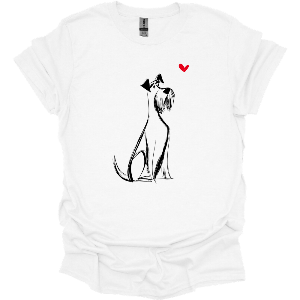 Giant Schnauzer - Sketch Dog T-Shirt - White