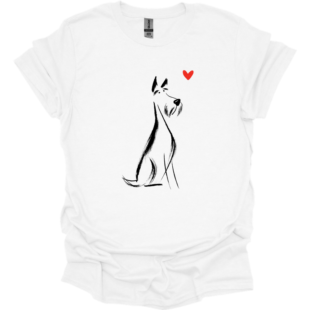 Kerry Blue Terrier - Sketch Dog T-Shirt - White