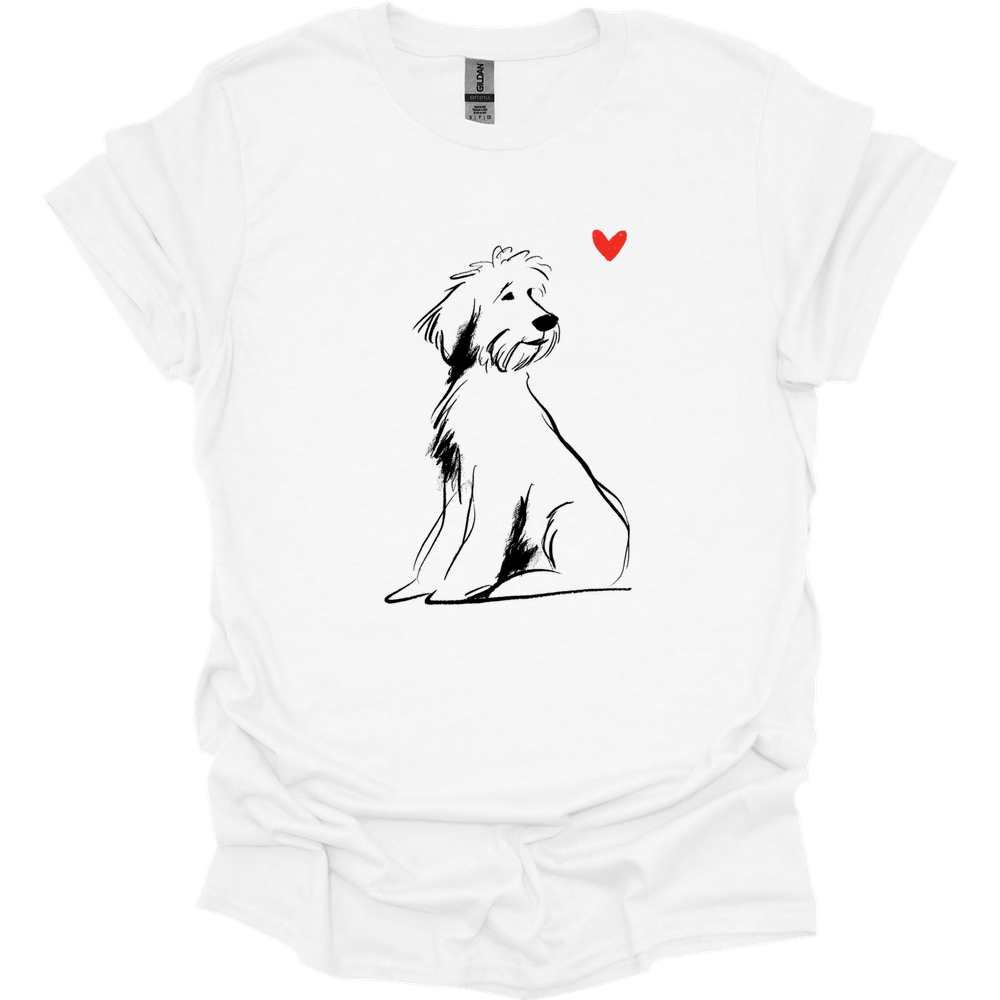 Portuguese Water Dog - Sketch Dog T-Shirt - White