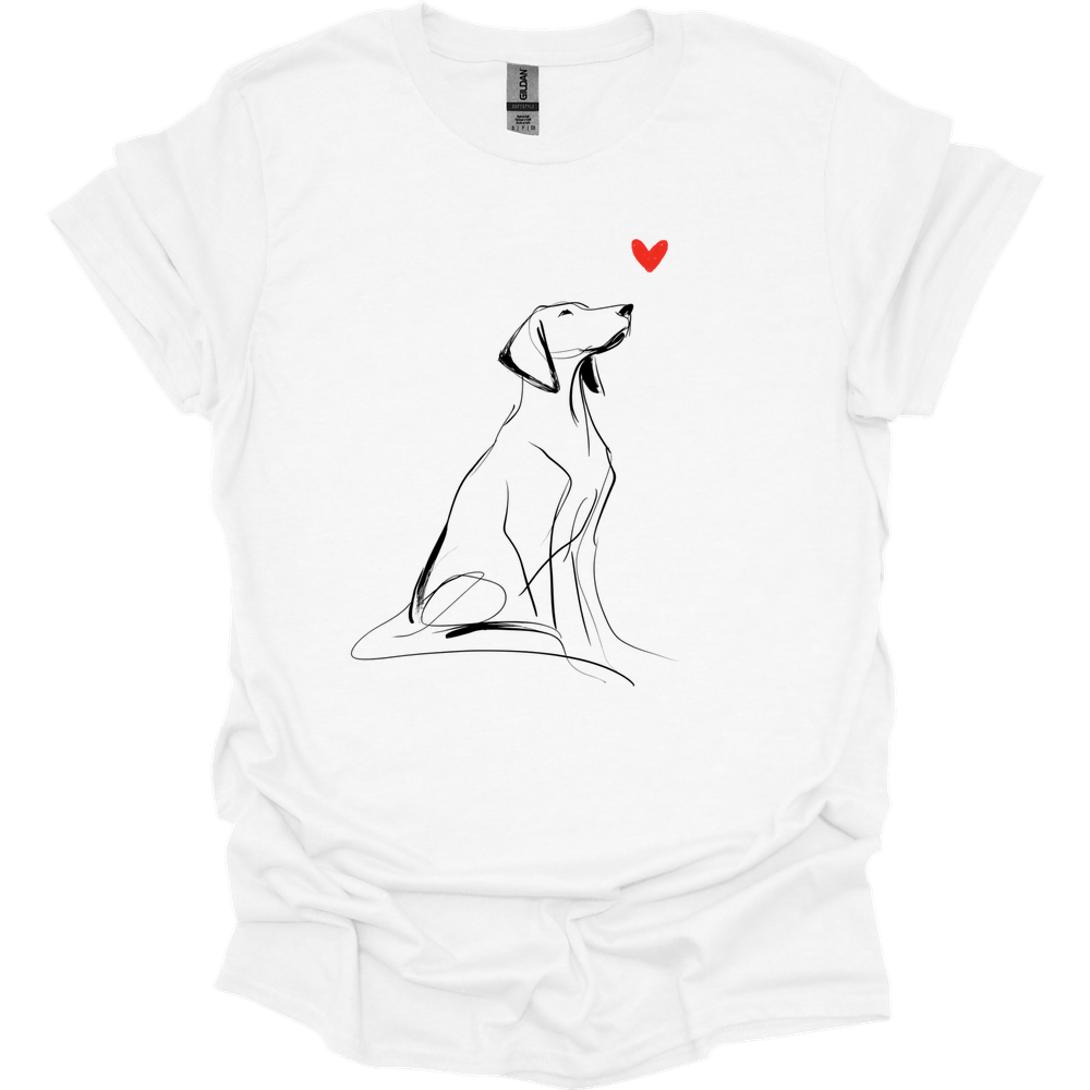 Vizsla - Sketch Dog T-Shirt - White