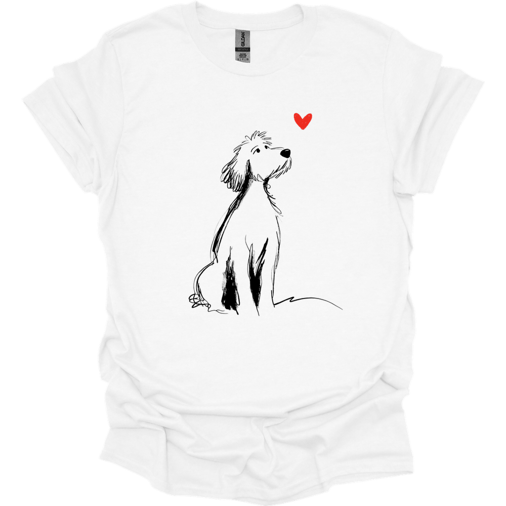 Golden Doodle - Sketch Dog T-Shirt - White