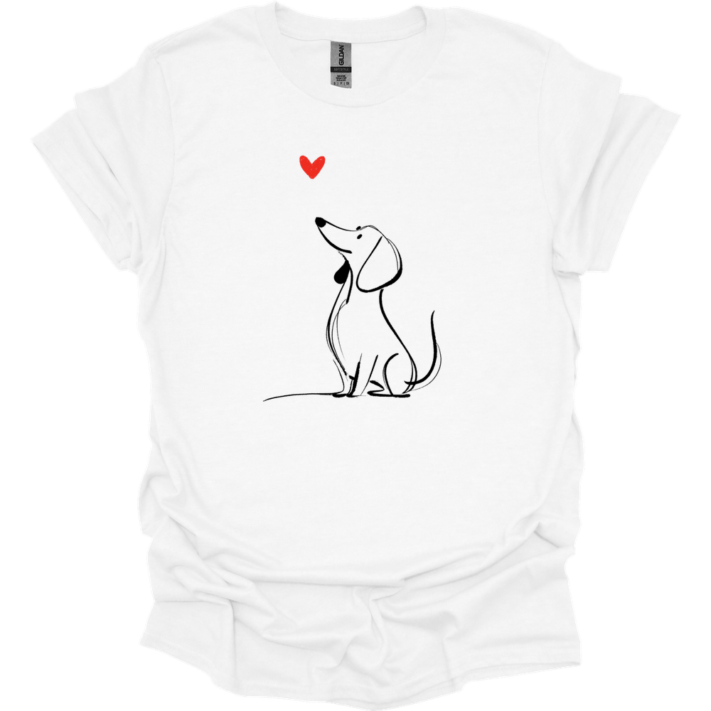 Dachshund - Sketch Dog T-Shirt - White