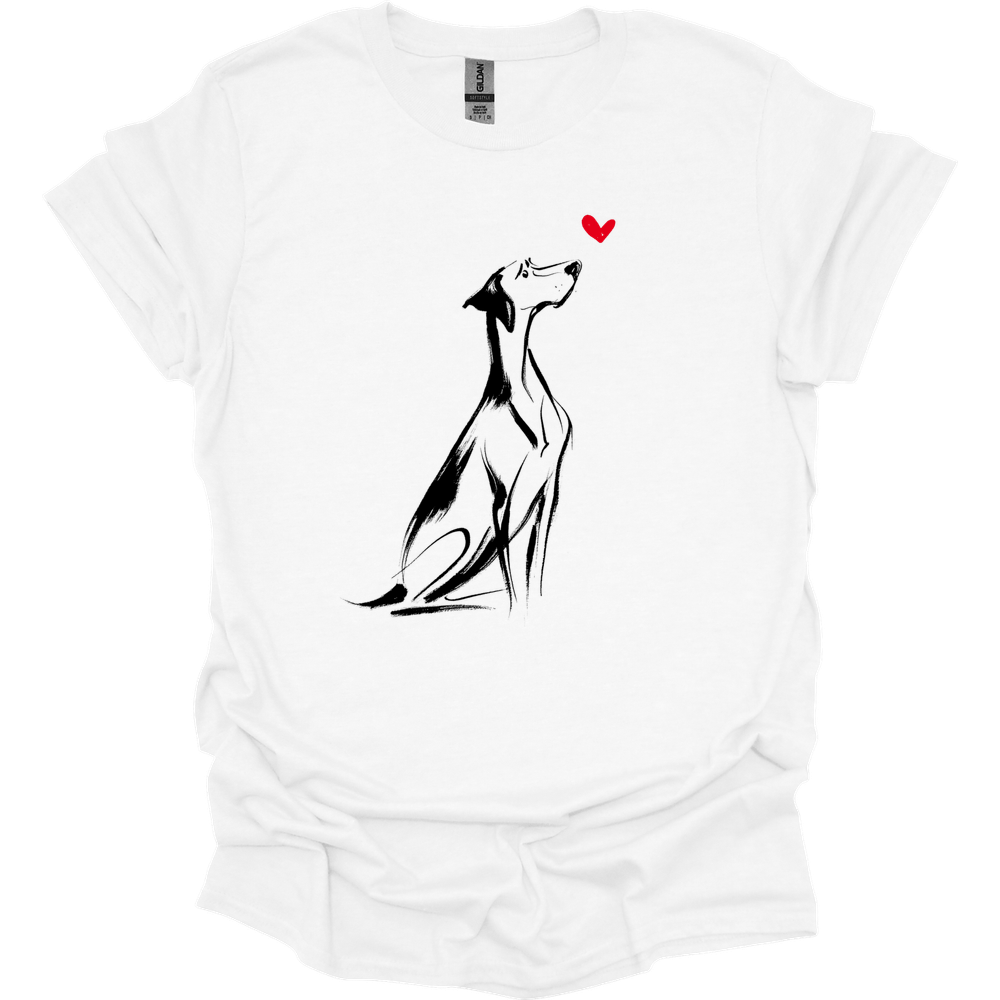German Shorthaired Pointer - Sketch Dog T-Shirt - White