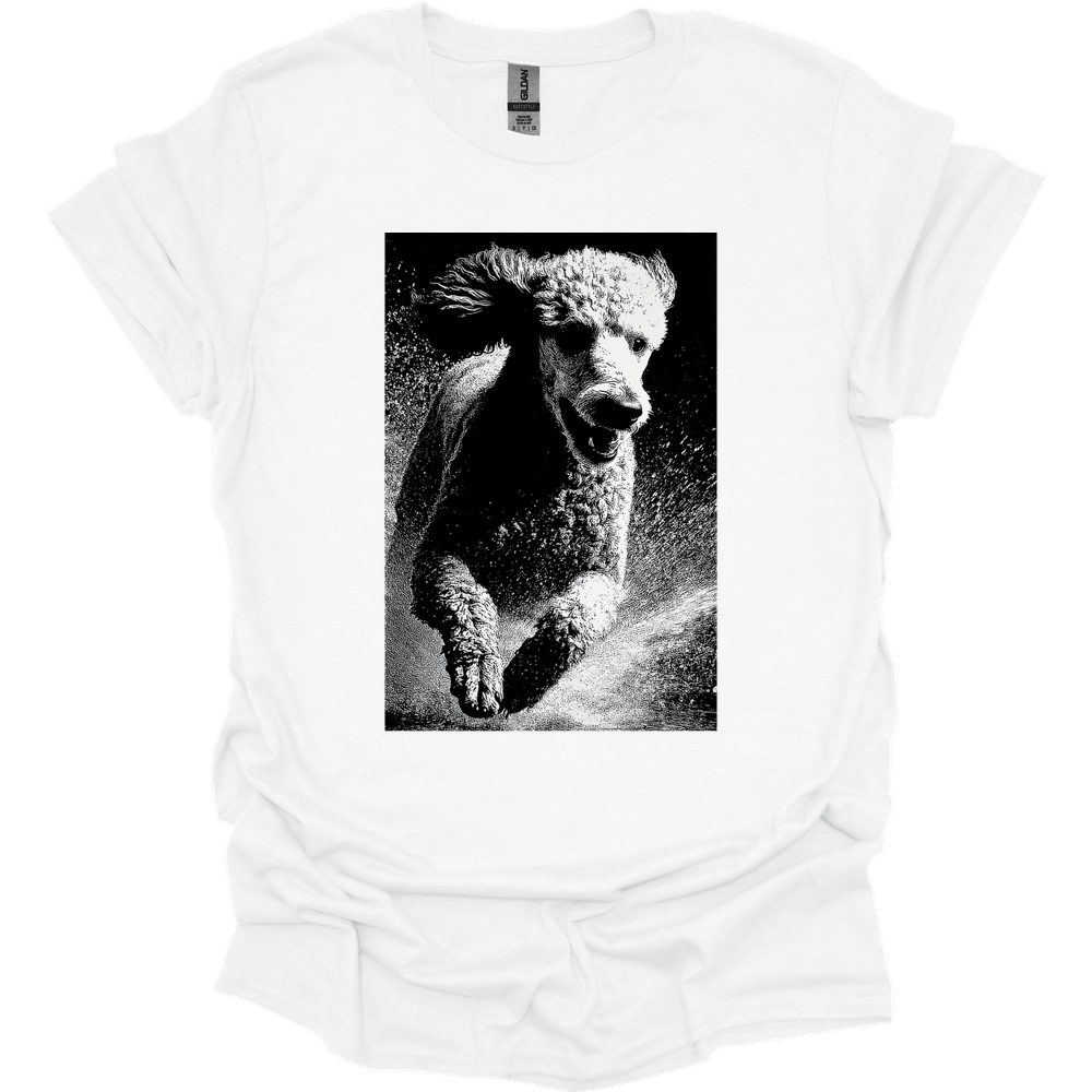Poodle - Puddle Dog T-Shirt - White
