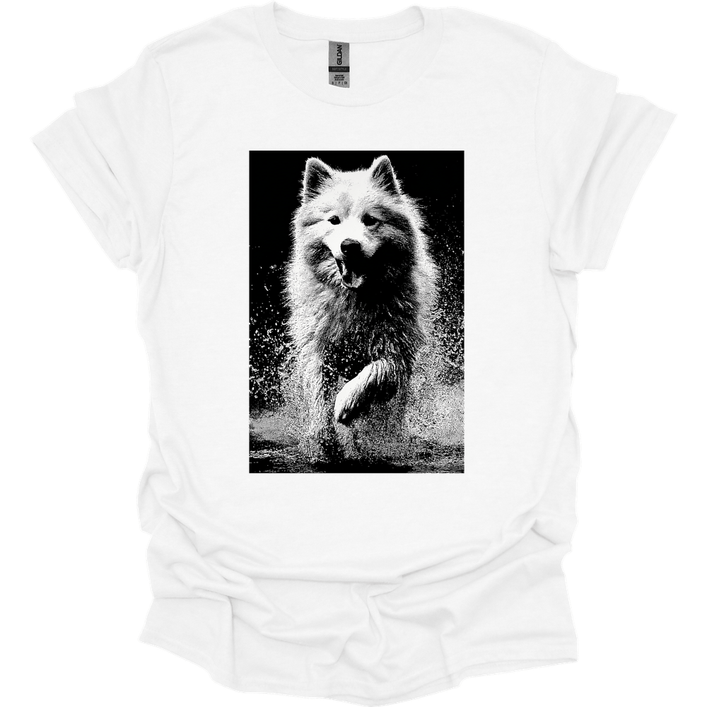 Samoyed - Puddle Dog T-Shirt - White