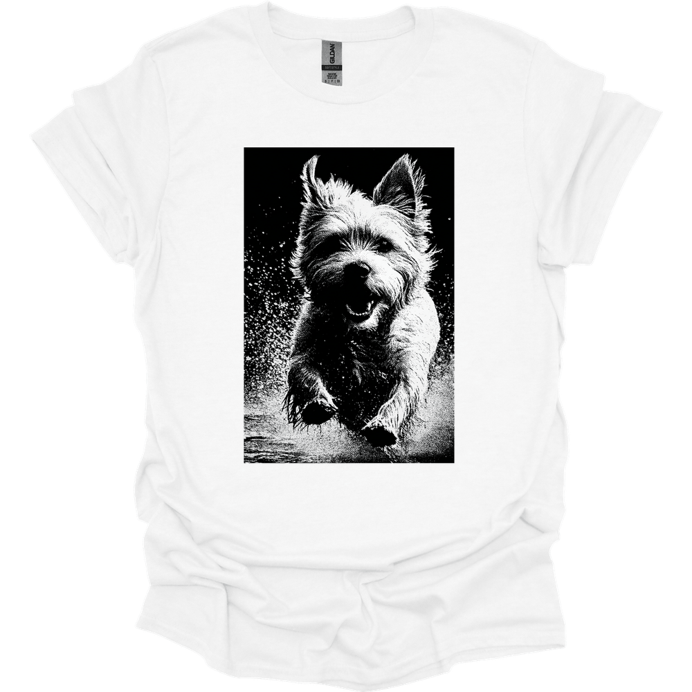 Yorkshire Terrier - Puddle Dog T-Shirt - White