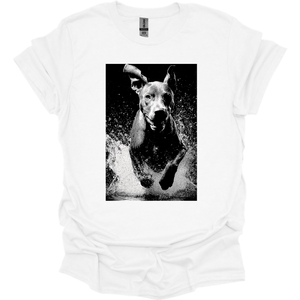 Vizsla - Puddle Dog T-Shirt - White