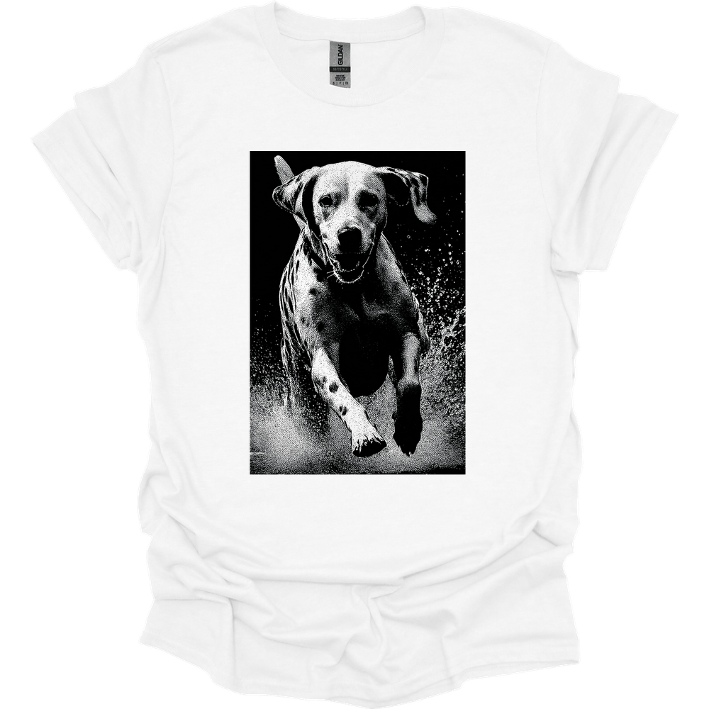 Dalmatian - Puddle Dog T-Shirt - White