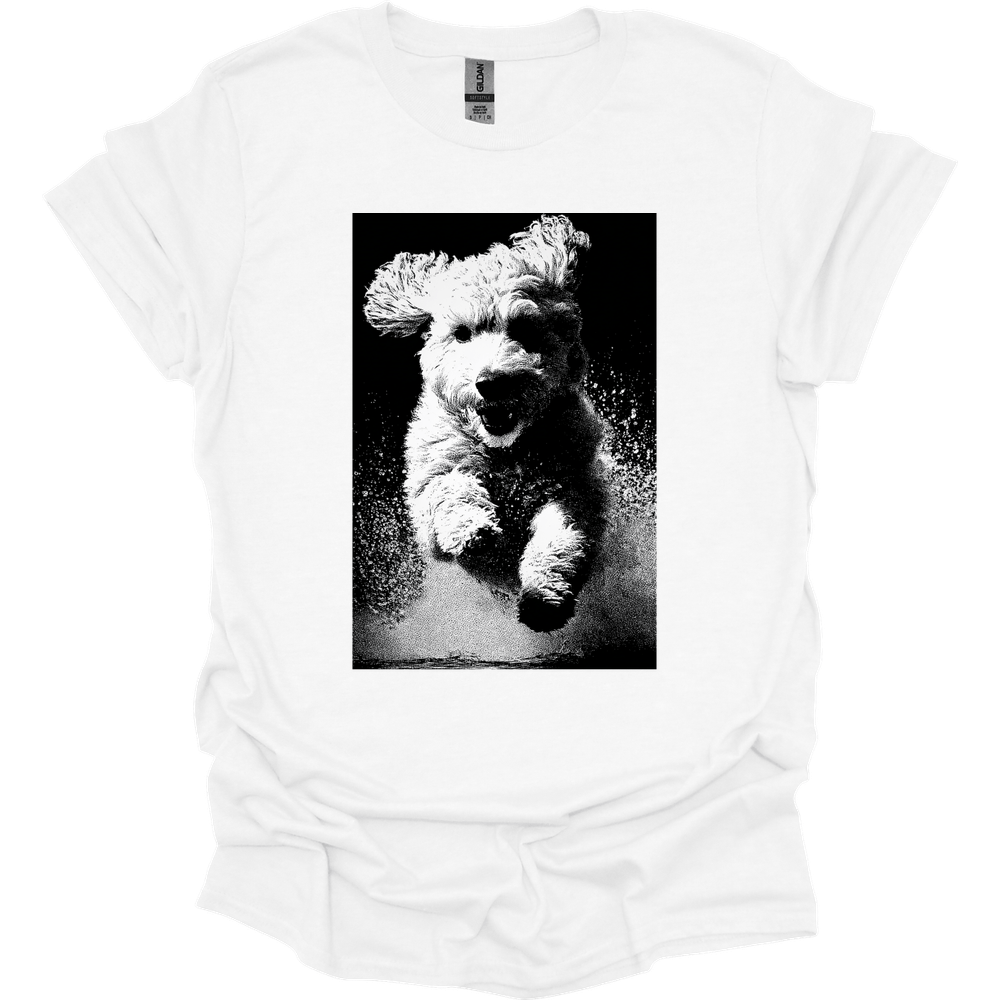 Golden Doodle - Puddle Dog T-Shirt - White