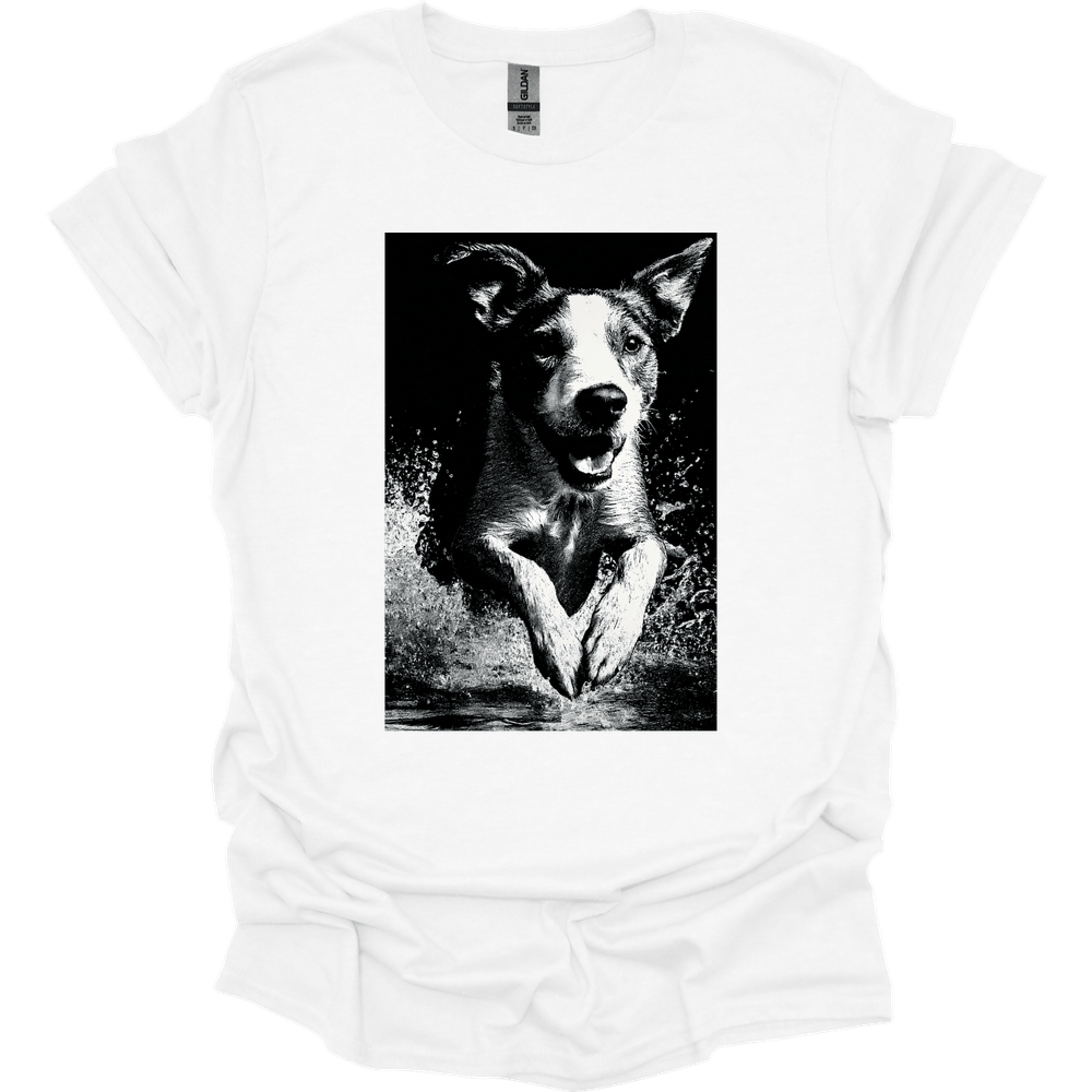 Brittany - Puddle Dog T-Shirt - White