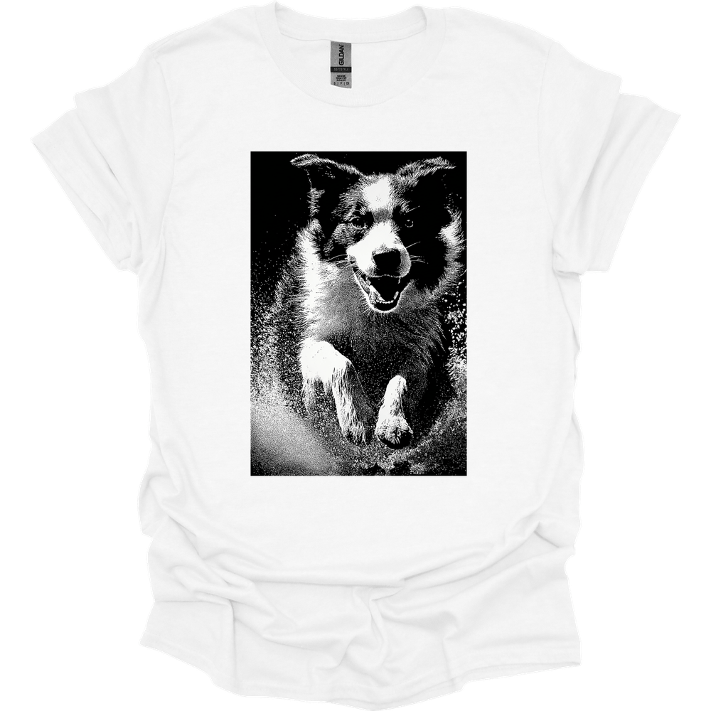 Australian Shepherd - Puddle Dog T-Shirt - White