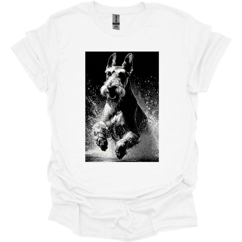 Giant Schnauzer - Puddle Dog T-Shirt - White