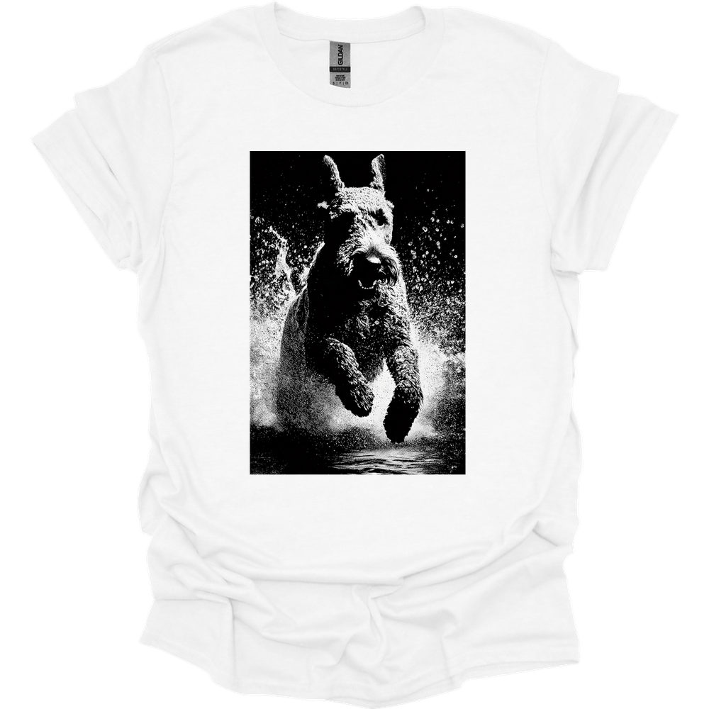 Kerry Blue Terrier - Puddle Dog T-Shirt - White
