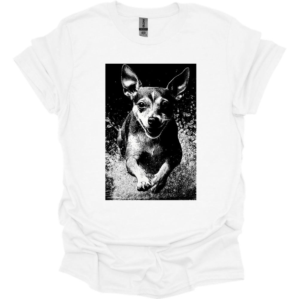 Chihuahua - Puddle Dog T-Shirt - White