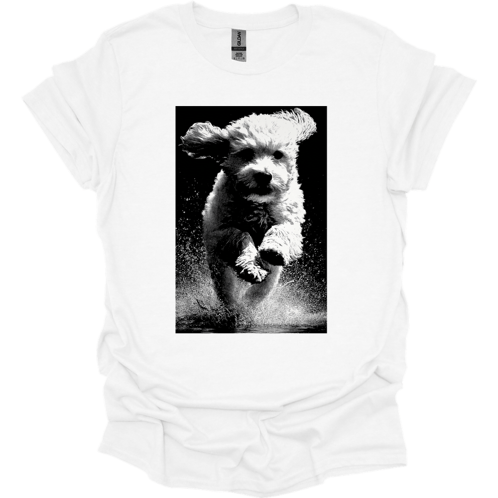 Cavapoo - Puddle Dog T-Shirt - White