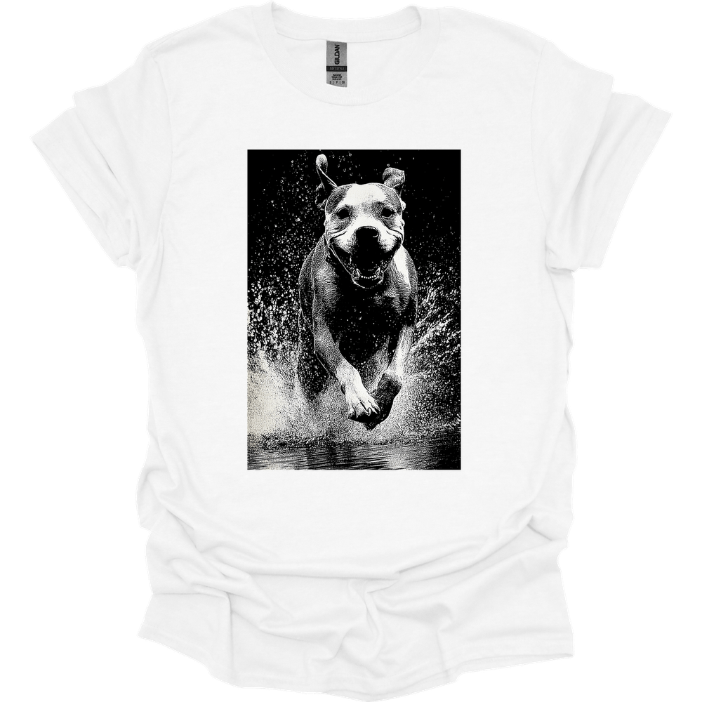 Boxer - Puddle Dog T-Shirt - White