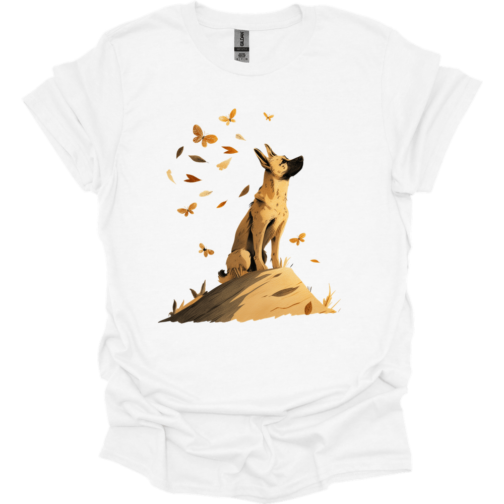 Beligian Malinois - Fall Dog T-Shirt - White