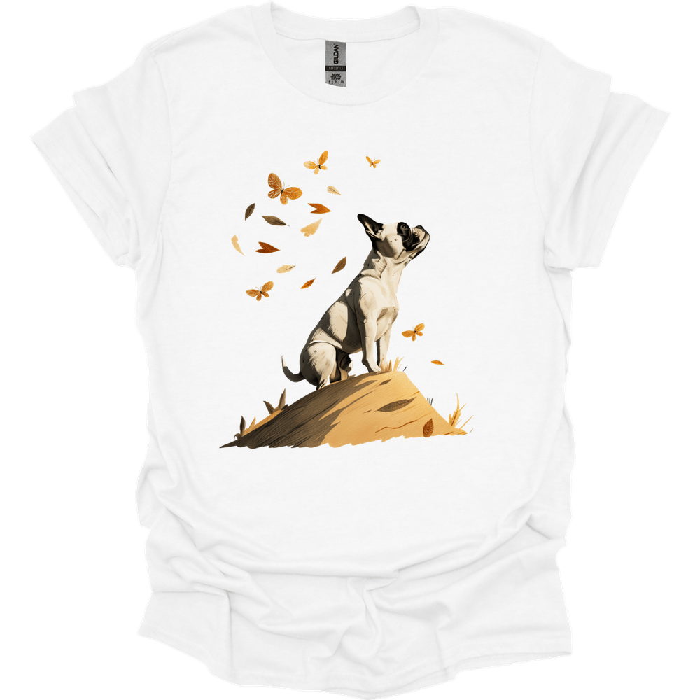 Boston Terrier - Fall Dog T-Shirt - White