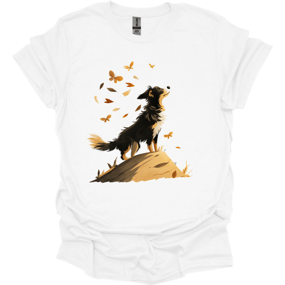 Australian Shepherd - Fall Dog T-Shirt - White